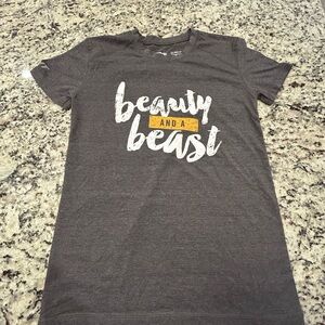 Gray Graphic Tee - Beauty and a‎ Beast Softball Graphics